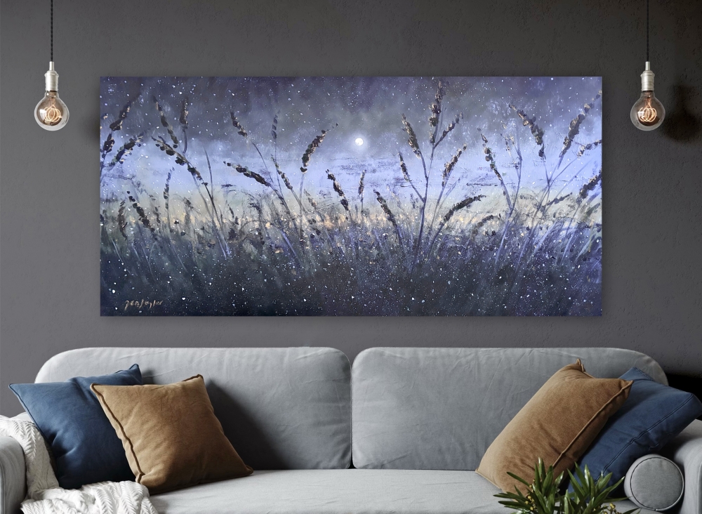 Moonlight's Song Navy & Gold