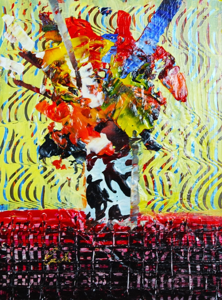 Flourish of flowers in vase on table expressions 805