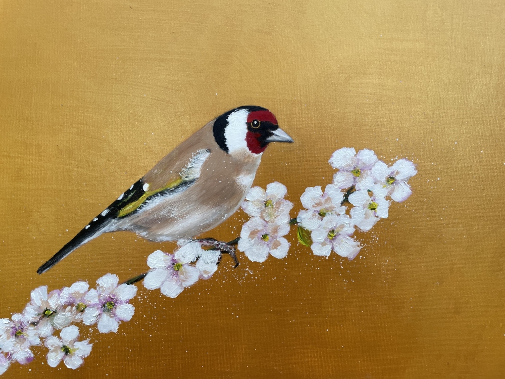 Goldfinch and Cherry Blossom