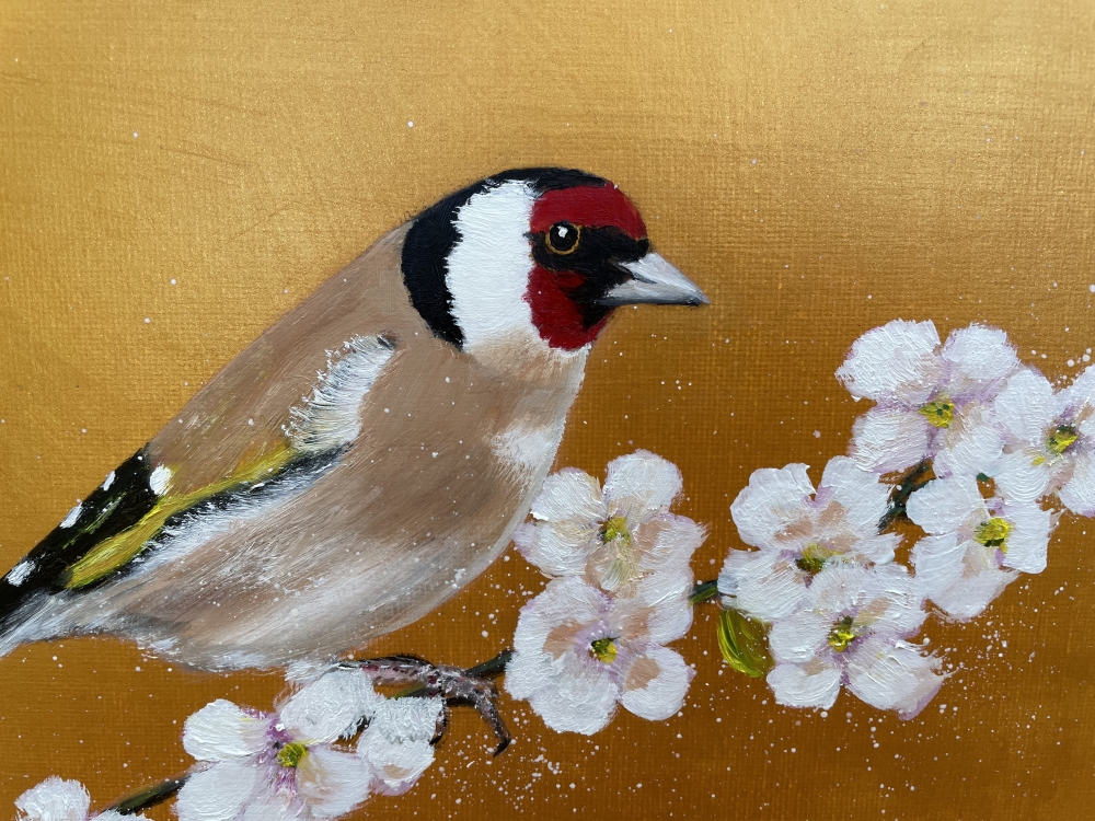 Goldfinch and Cherry Blossom