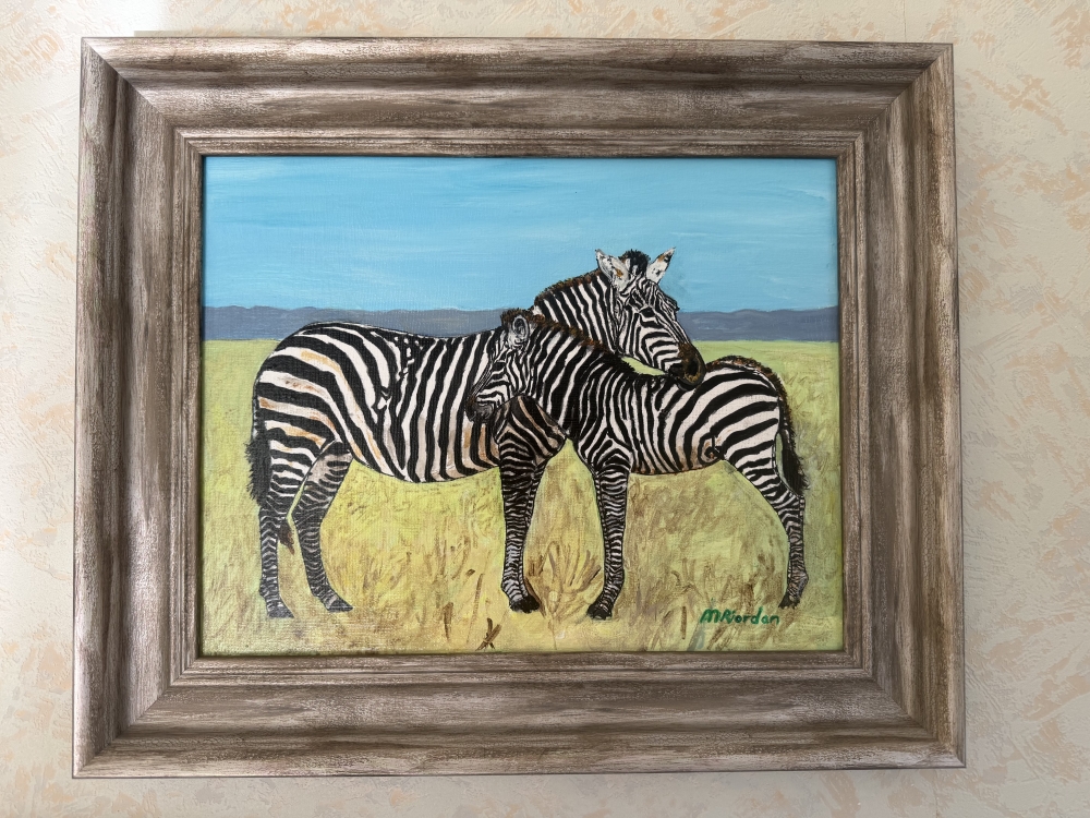 Zebra mare and foal