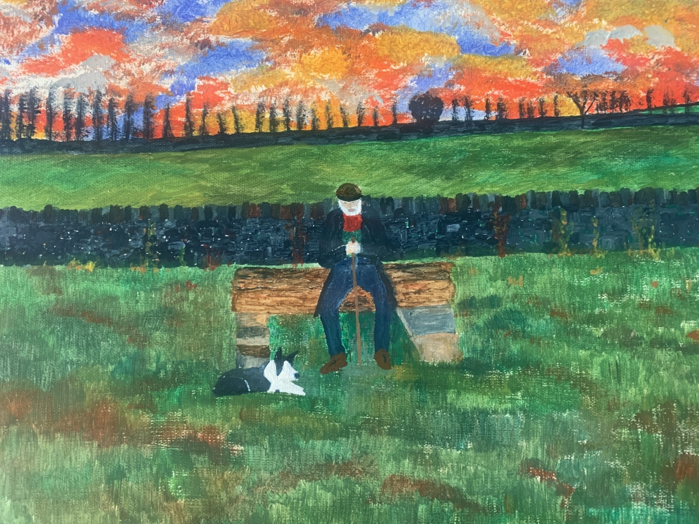 Old Man on a Bench