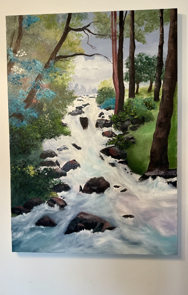 Waterfall in Oil and Textures 