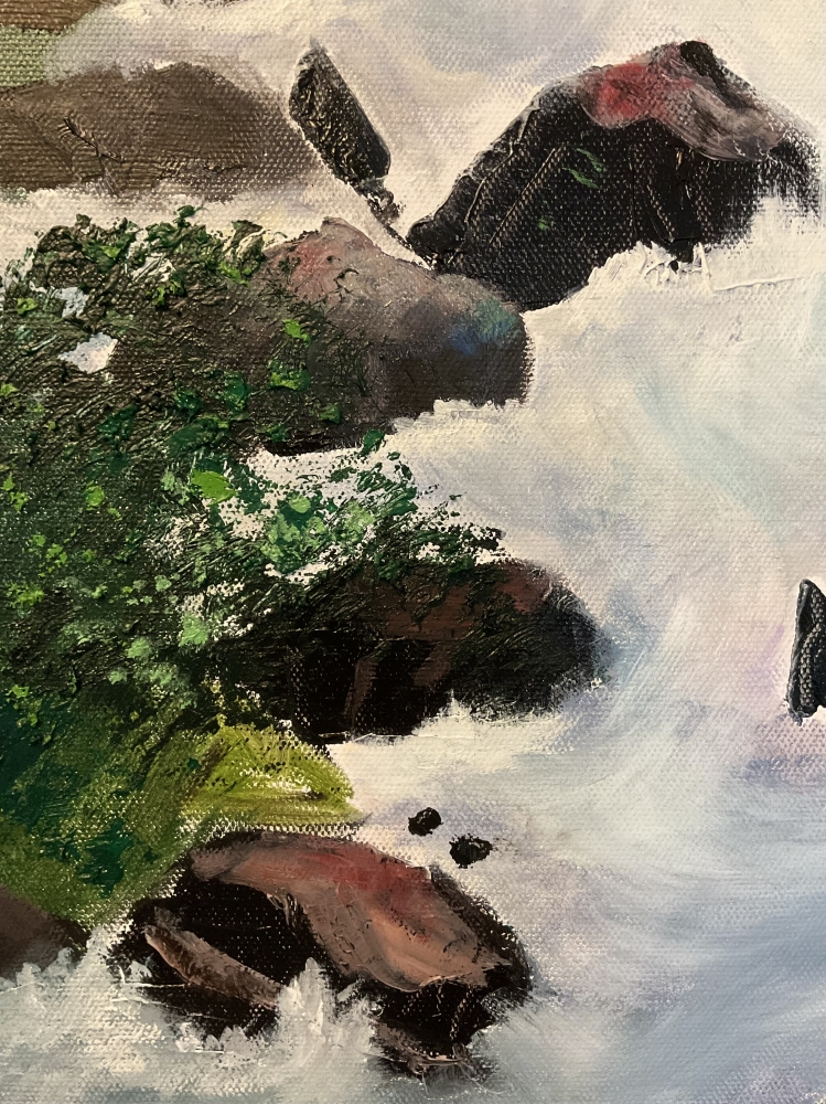 Waterfall in Oil and Textures 