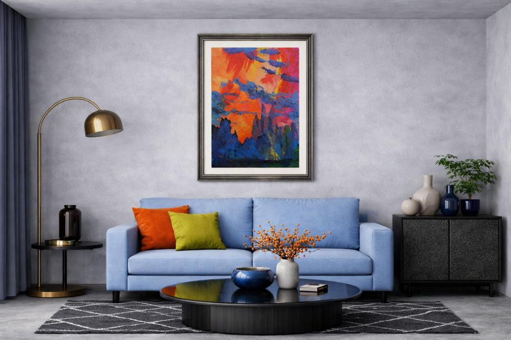 City of Illusions — Literary Abstract Acrylic by Jarek Filipowicz
