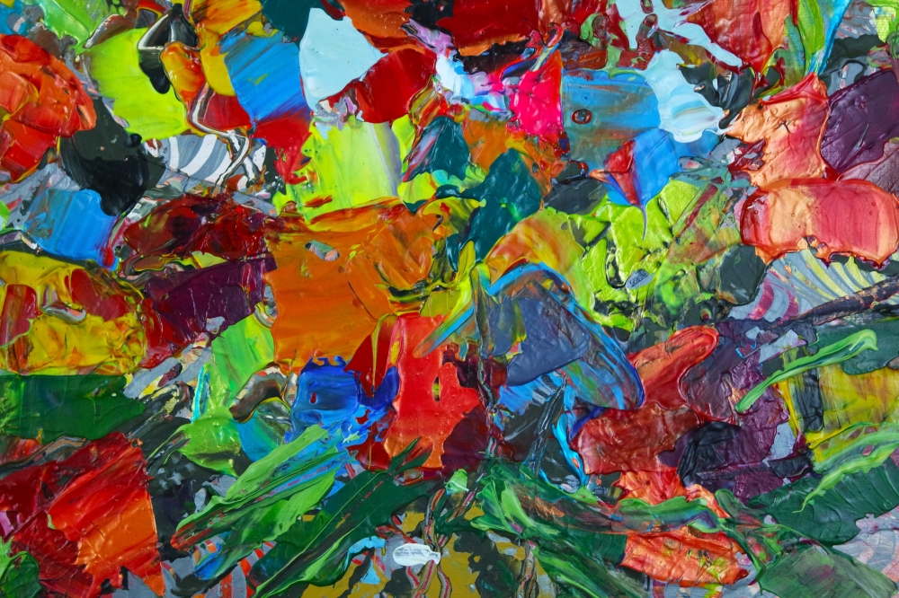 Mass Bouquet in Vase Abstract 756