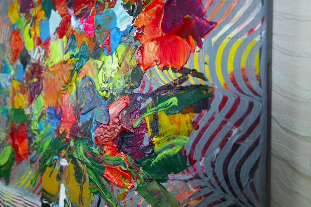 Mass Bouquet in Vase Abstract 756