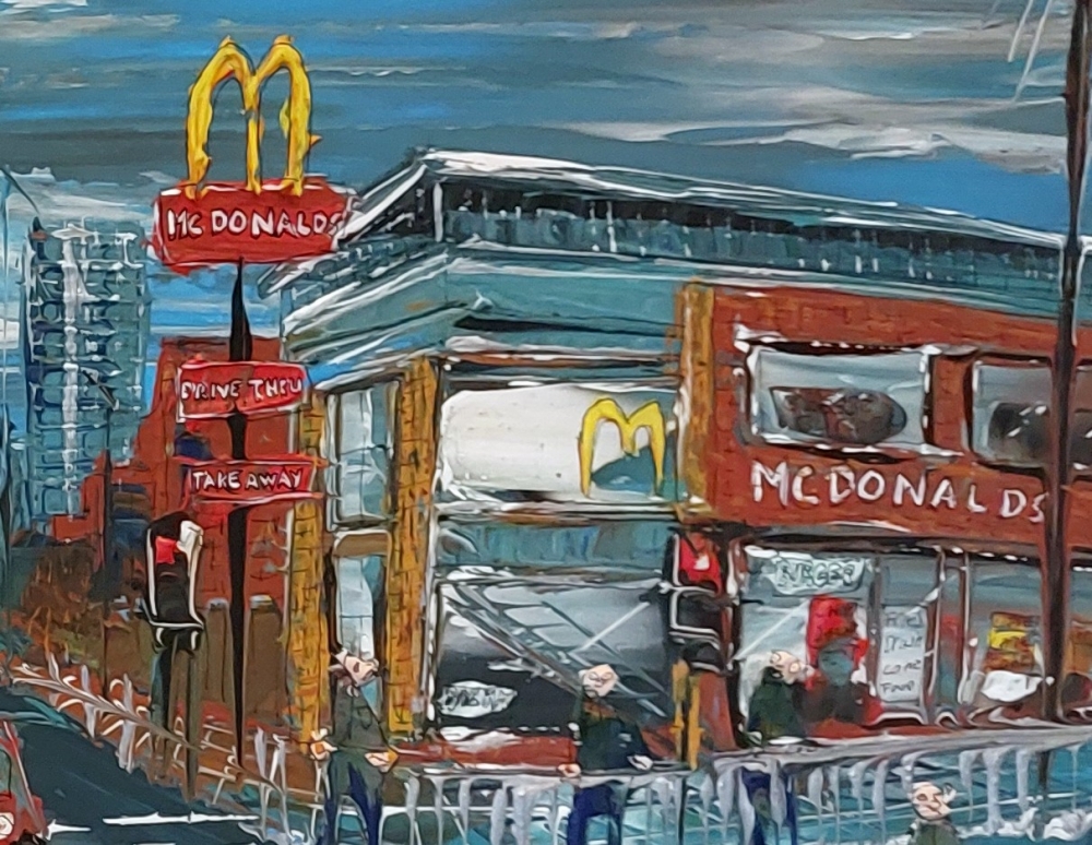 Manchester skyline Mcdonalds where the Rialto Salford used to be 