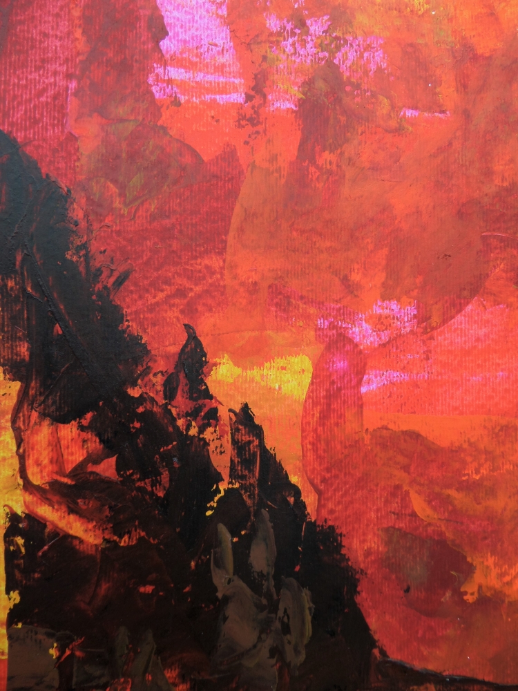 Planet of Exile - literary abstract acrylic by Jarek Filipowicz