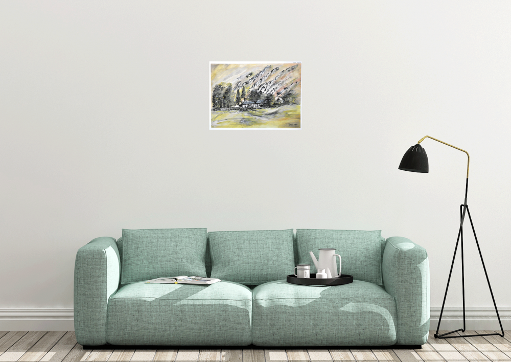 Canadian Landscape, watercolors on cold press paper, 11x15 inch, 28x38 cm, SKU 4028