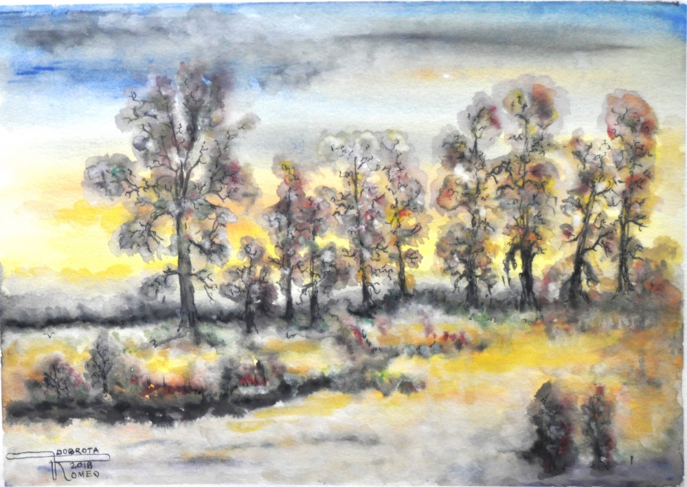 Canadian landscape 9, 11x15 inch, water colors SKU 4029 