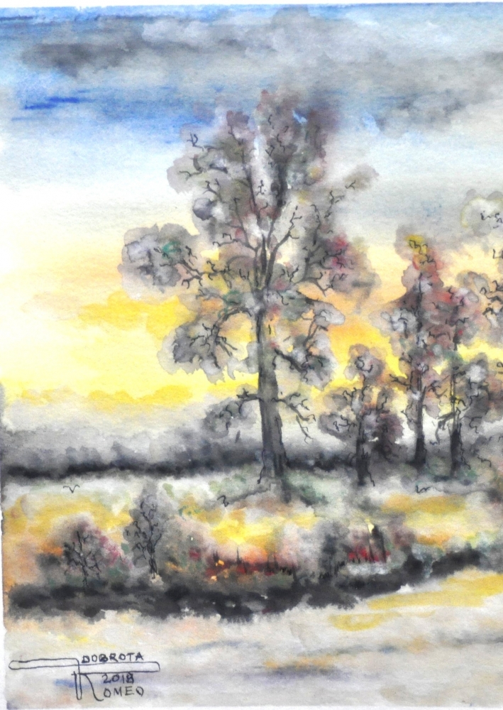 Canadian landscape 9, 11x15 inch, water colors SKU 4029 