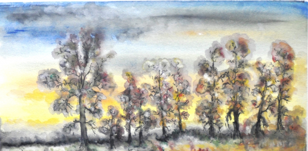 Canadian landscape 9, 11x15 inch, water colors SKU 4029 