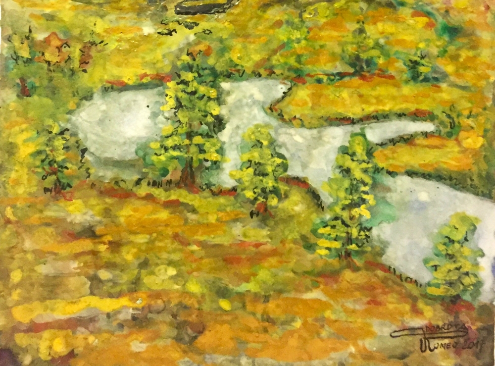 The old chalet, 12x17.5 inch, water colors SKU 4032