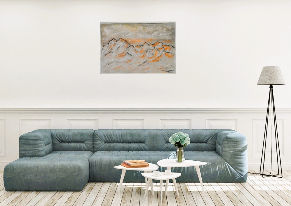 The red planet, 12x17,5 inch, water colors SKU 4035