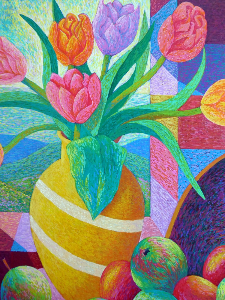 STILL LIFE OF FRUITS & FLOWERS