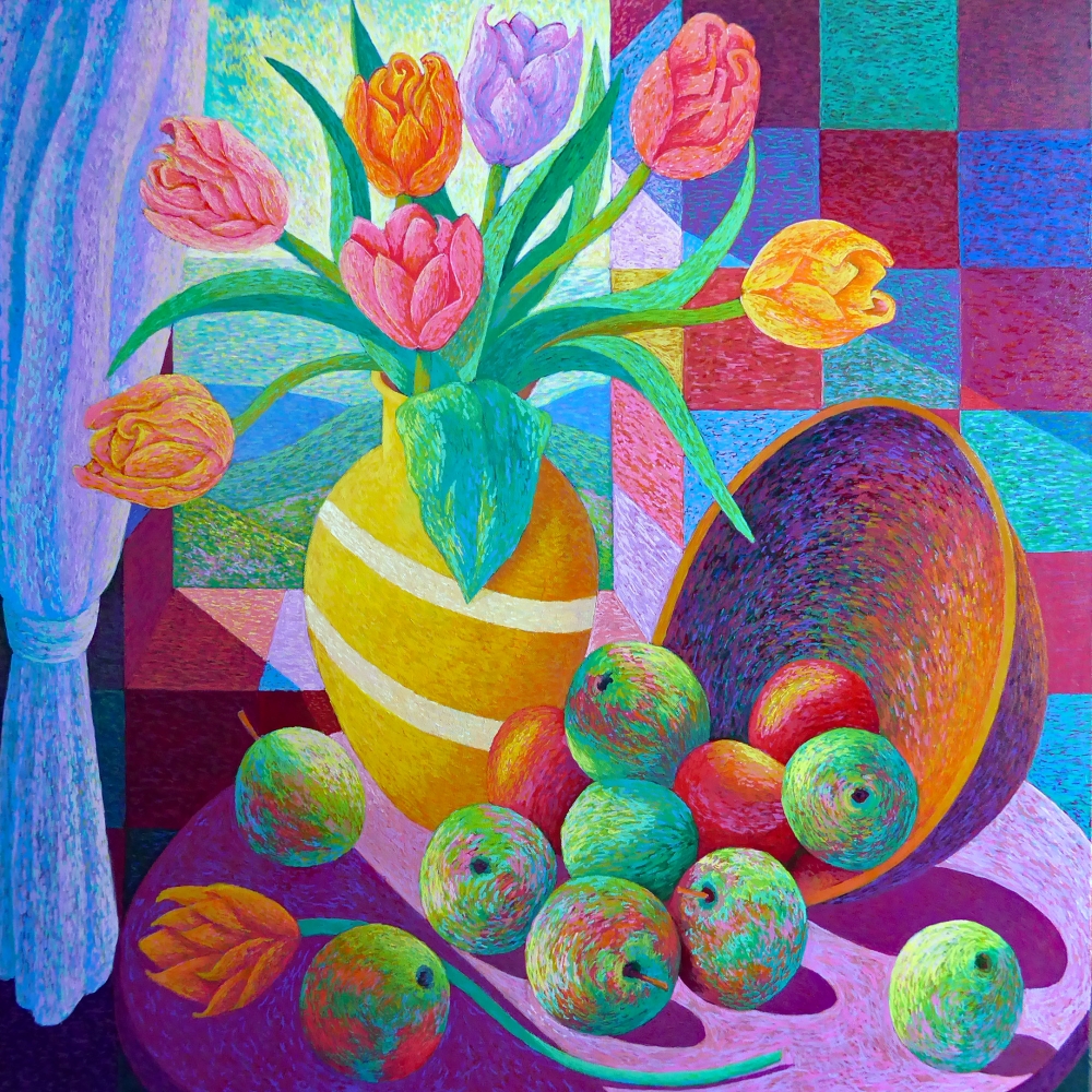 STILL LIFE OF FRUITS & FLOWERS
