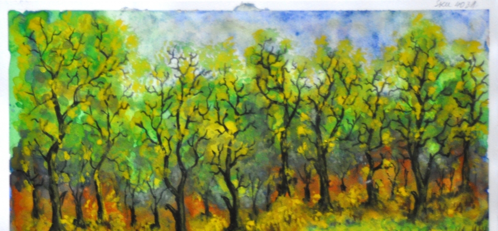 The spring, 11x15 inch, watercolors on cold press paper, SKU 4031 