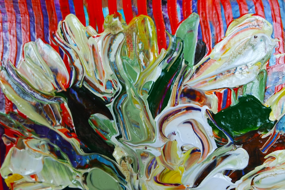 White flowers in vase on table expressions 820