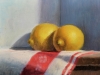 Two lemons and a dishcloth
