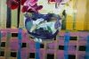 Bloom of flowers in round vase expressions 831