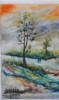 Canadian landscape, 12x17.5 inch, water colors on cold press paper  SKU 4034 