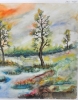 Canadian landscape, 12x17.5 inch, water colors on cold press paper  SKU 4034 