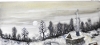 Canadian mountain winter, 11x15 inch, 28x38 cm, water colors, SKU 4026 