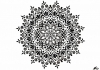 Black on white mandala