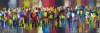 Colourful crowds abstract 842