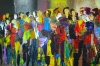 Colourful crowds abstract 842