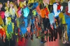 Colourful crowds abstract 849
