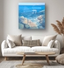 Enchanted, a blue seascape with birds