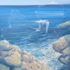Enchanted, a blue seascape with birds