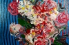 Flowers in tall vase on table expressions 810