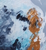 Original Jewel-Toned Gold & Turquoise Abstract Painting on Cradled Wood Panel – “Gold Circle”