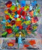 Mass Bouquet in Vase Abstract 756