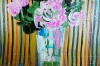 Pink flowers in vase on table expressions 800