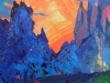 City of Illusions — Literary Abstract Acrylic by Jarek Filipowicz