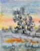 Canadian landscape, 12x17.5 inch, watercolors on cold press paper SKU 4033 