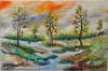 Canadian landscape, 12x17.5 inch, water colors on cold press paper  SKU 4034 