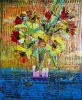 Sunflowers in Vase Abstract 745