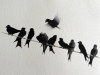 Swallows on a line (framed)