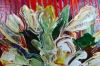 White flowers in vase on table expressions 820