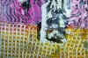 White flowers in vase on yellow tablecloth expressions 837