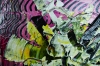 White flowers in vase on yellow tablecloth expressions 837