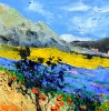 Lavender and red poppies in Provence 