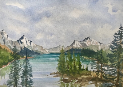 The calm of Lake Maligne