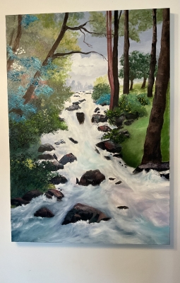 Waterfall in Oil and Textures 
