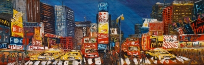 New York Times Square Crossing by night
